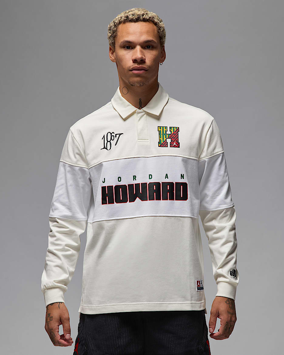 Jordan x Howard University Men s Long Sleeve Rugby Top